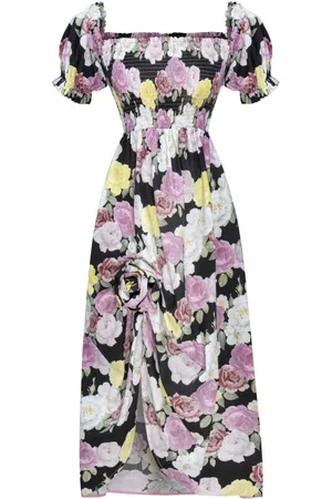 Sleeper Vestido Belle con estampado floral y hombros descubiertos
