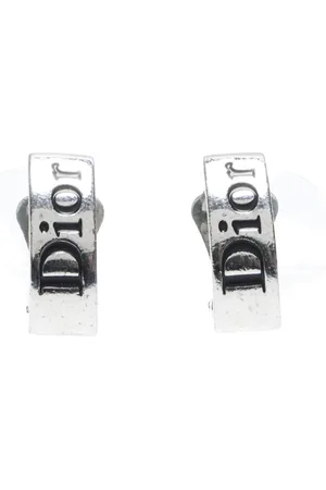 Dior Aretes con logo en relieve 1990-2010