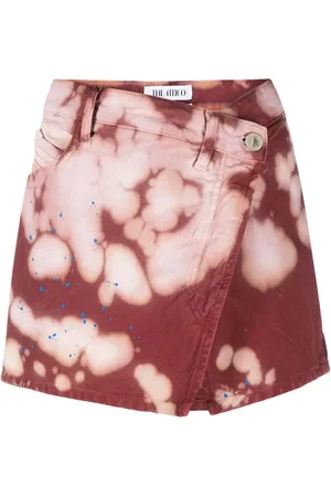 The Attico Falda corta con estampado tie-dye