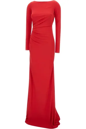 Elisabetta Franchi Vestido largo con diseño drapeado