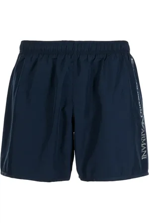 EA7 Shorts de playa con logo metalizado