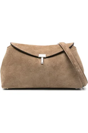 Totême Bolsa de hombro T-Lock en gamuza
