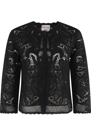 SEMICOUTURE Lace-embroidered cardigan