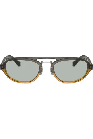 Brunello Cucinelli Lentes de sol con armazón ovalada