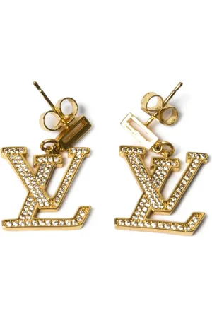 LOUIS VUITTON 2000s LV-pendant earrings