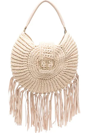 Twin-Set Tote con placa del logo