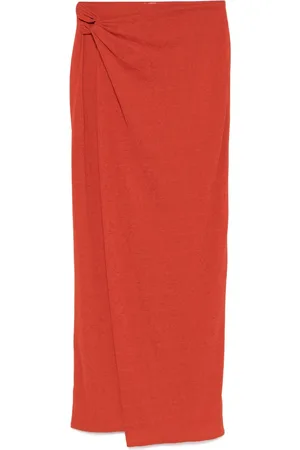 Nanushka Falda midi con diseño drapeado