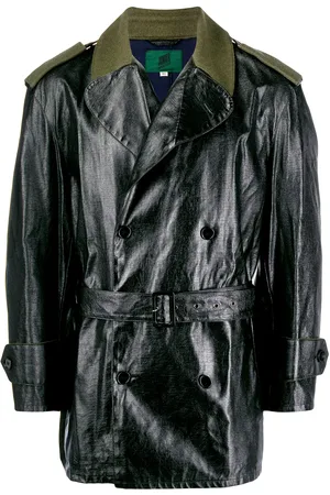 Jean Paul Gaultier Gabardina corta con detalles en contraste