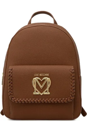 Moschino Mochila con placa del logo