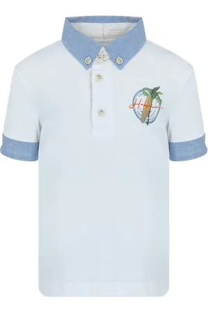 Lapin House Playera tipo polo con detalle de distintivo