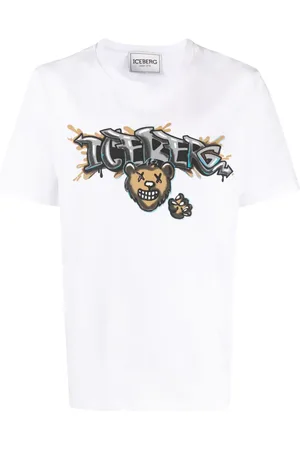 Iceberg Playera con logo estampado y motivo de grafiti