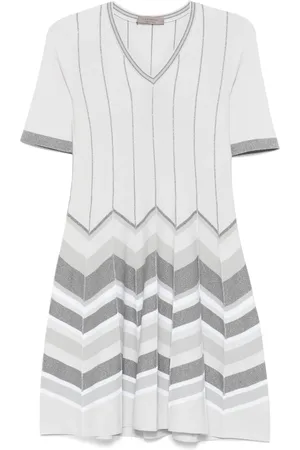 D.EXTERIOR Vestido corto de tejido chevron