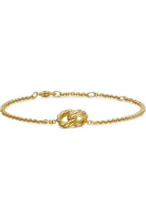 David Yurman Pulsera de cadena Sculpted Cable en oro amarillo de 18kt de 8mm