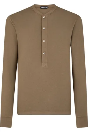 Tom Ford Playera de canalé con botones