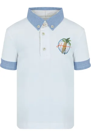Lapin House Playera tipo polo con logo bordado