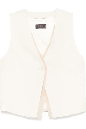 PESERICO SIGN Linen waistcoat