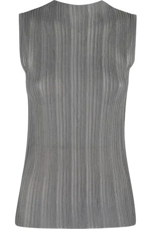 SEMICOUTURE Top tejido de canalé sin mangas