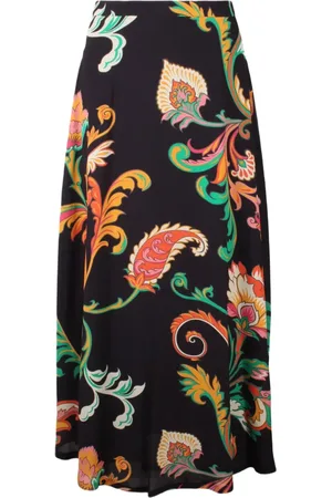Etro Falda midi con estampado de cachemira