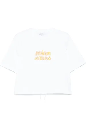 Maison Kitsuné Playera con logo bordado