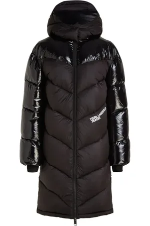 Karl Lagerfeld Parka con paneles y logo estampado