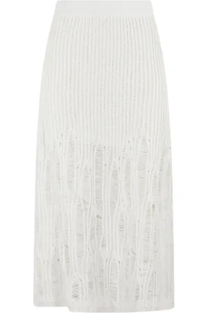IRO Falda midi con diseño tejido