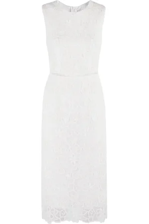 Ermanno Firenze Vestido midi con detalle de encaje