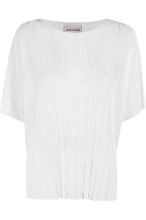 SEMICOUTURE Blusa plisada de manga corta