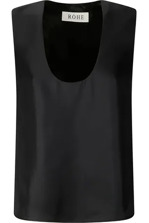 Rohe Top sin mangas con efecto satinado