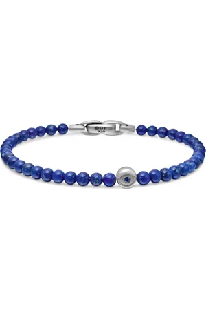 David Yurman Pulsera Spiritual Beads Evil Eye en plata de ley de 4mm