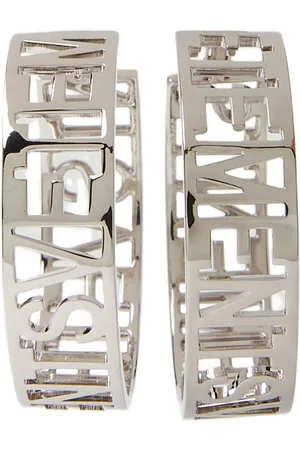 Vetements Logo hoop earrings