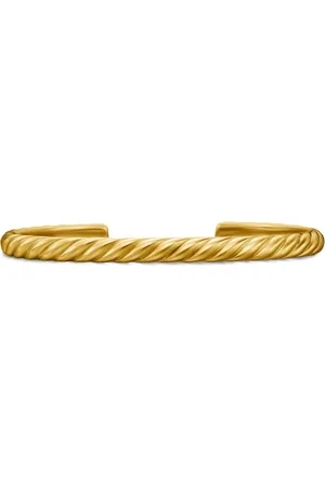 David Yurman Brazalete Sculpted Cable en oro amarillo de 18kt de 5.5mm