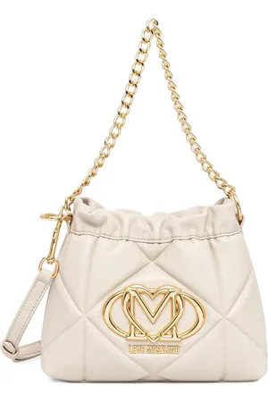 Moschino Bolsa bucket con placa del logo