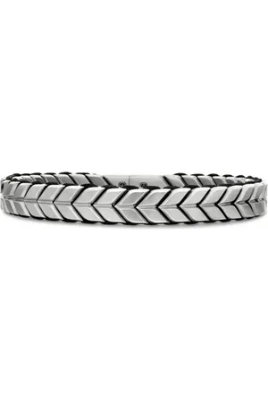 David Yurman Pulsera Chevron Woven en plata de ley de 9mm