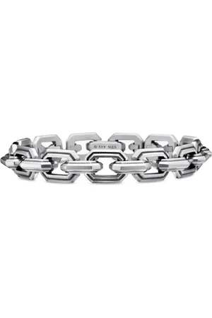 David Yurman Pulsera Deco Link en plata de ley de 11mm