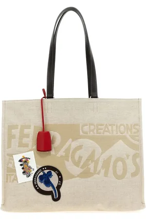 Salvatore Ferragamo Tote grande con logo en jacquard