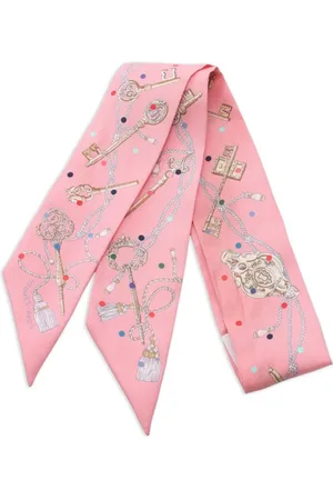 Hermès 2000s Les Cles A Pois bandeau scarf