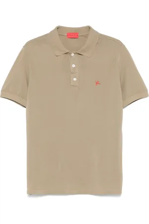 ISAIA Playera tipo polo con logo bordado