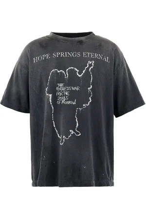 SAINT MXXXXXX Playera con texto estampado