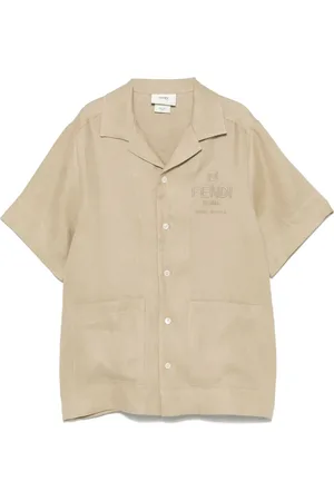 Fendi Camisa con logo bordado