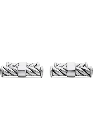 David Yurman Mancuernillas Cable Elongated en plata de ley de 22mm