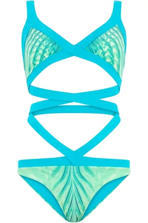 Roberto Cavalli Traje de baño con estampado Optical Glass