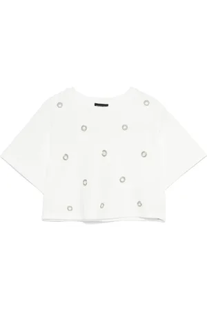 MONNALISA Playera con detalle de ojales