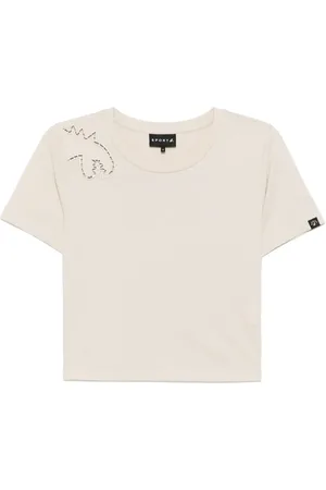 AGNÈS B. Playera Dino con bordado abierto