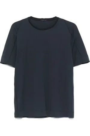 TRANSIT Playera de algodón con cuello tejido