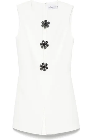 Self-Portrait Jumpsuit corto con detalle de broche