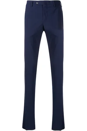 PT01 Pantalones slim de tiro medio