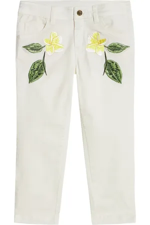 Roberto Cavalli Pantalones capri con bordado floral