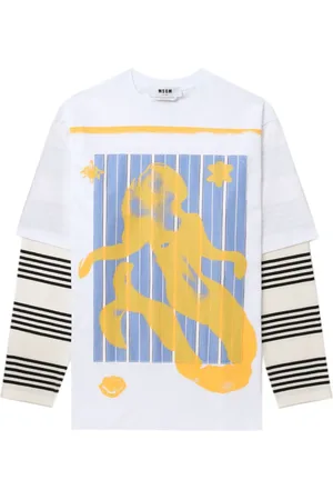 Msgm Playera con estampado gráfico