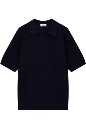 Studio Tomboy Playera tipo polo tejida de canalé