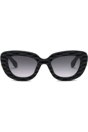 Roberto Cavalli Lentes de sol capitonadas con diseño cat eye